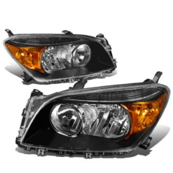 06-08 Toyota RAV4 OE-Style Replacement Headlights - Black / Amber 8 06-08 Toyota RAV4 OE-Style Replacement Headlights - Black / Amber -High-Efficiency Car Light Store 06 08 toyota rav4 oe style replacement headlights black amber 104