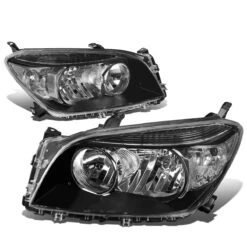 06-08 Toyota RAV4 OE-Style Replacement Headlights - Black / Clear -High-Efficiency Car Light Store 06 08 toyota rav4 oe style replacement headlights black clear 114