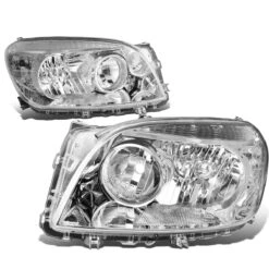 06-08 Toyota RAV4 OE-Style Replacement Headlights - Chrome / Clear -High-Efficiency Car Light Store 06 08 toyota rav4 oe style replacement headlights chrome clear 105