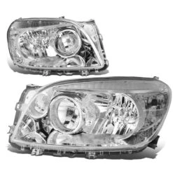 06-08 Toyota RAV4 OE-Style Replacement Headlights - Chrome / Clear