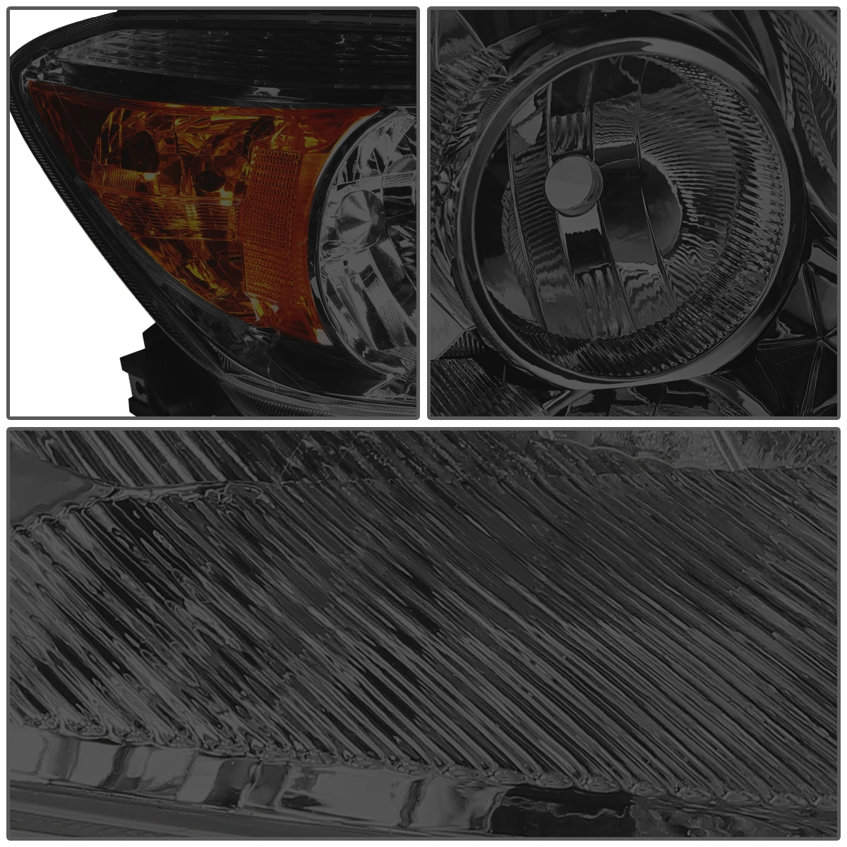 06-08 Toyota RAV4 OE-Style Replacement Headlights - Smoked / Amber 5 06-08 Toyota RAV4 OE-Style Replacement Headlights - Smoked / Amber - Image 5