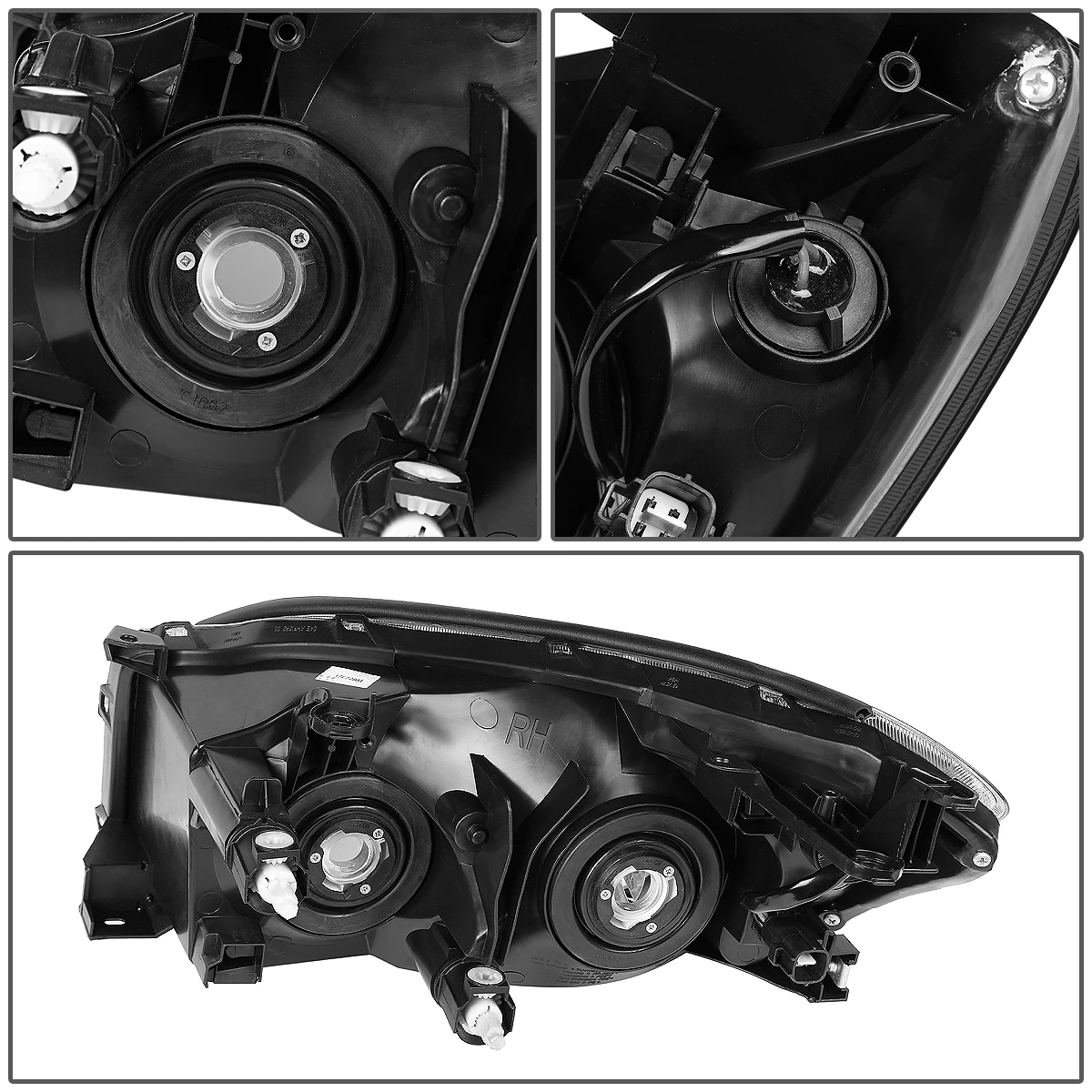 06-08 Toyota RAV4 OE-Style Replacement Headlights - Smoked / Amber 6 06-08 Toyota RAV4 OE-Style Replacement Headlights - Smoked / Amber - Image 6