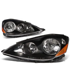 06-10 Toyota Sienna Xl20 Factory Style Replacement Headlights - Black / Amber -High-Efficiency Car Light Store 06 10 toyota sienna xl20 factory style replacement headlights black amber 93
