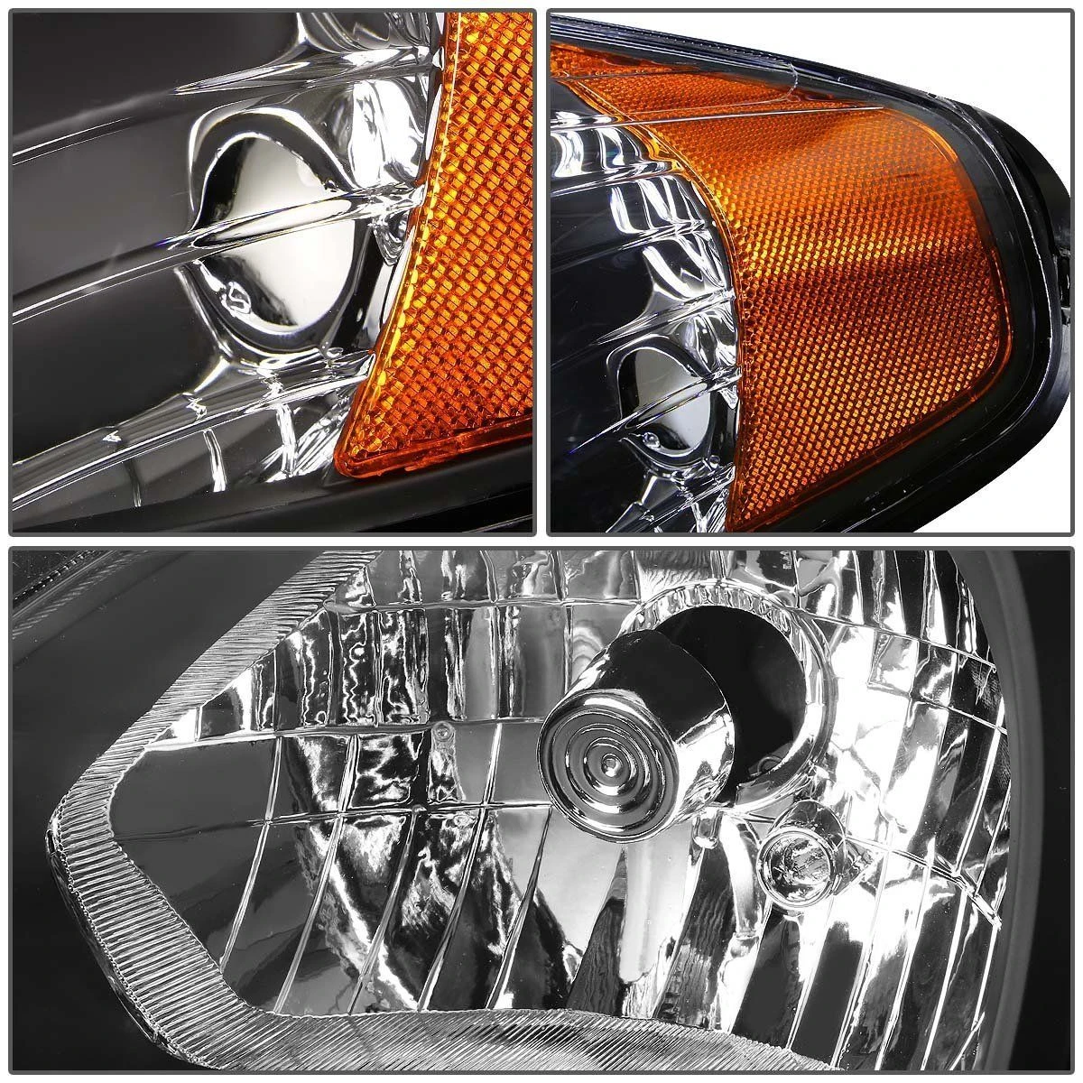 06-11 Hyundai Accent Crystal Replacement Headlights - Black 2 06-11 Hyundai Accent Crystal Replacement Headlights - Black - Image 2