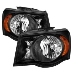 07-09 Chrysler Aspen / 2009 Aspen Hybrid OEM Style Headlights - Black