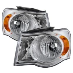07-09 Chrysler Aspen / 2009 Aspen Hybrid OEM Style Headlights - Chrome