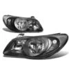 07-09 Hyundai Elantra Headlight Assembly (Driver & Passenger Side) - Black Clear