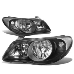07-09 Hyundai Elantra Headlight Assembly (Driver & Passenger Side) - Black Clear -High-Efficiency Car Light Store 07 09 hyundai elantra headlight assembly driver passenger side black clear 98