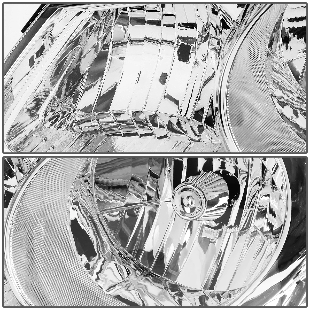 07-09 Hyundai Elantra Headlight Assembly (Driver & Passenger Side) - Chrome Clear 4 07-09 Hyundai Elantra Headlight Assembly (Driver & Passenger Side) - Chrome Clear - Image 4