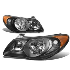 07-09 Hyundai Elantra OE-Style Replacement Headlights - Black / Amber