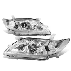 07-09 Toyota Camry [Non Hybrid Model] OE-Style Replacement Headlights - Chrome / Clear