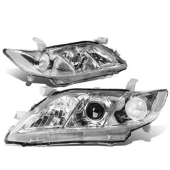 07-09 Toyota Camry [Non Hybrid Model] OE-Style Replacement Headlights - Chrome / Clear -High-Efficiency Car Light Store 07 09 toyota camry non hybrid model oe style replacement headlights chrome clear 76