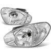 07-11 Hyundai Accent Headlight Assembly (Driver & Passenger Side) - Chrome Clear