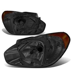 07-11 Hyundai Accent OE-Style Replacement Headlights - Smoked / Amber