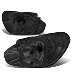 07-11 Hyundai Accent OE-Style Replacement Headlights - Smoked / Clear