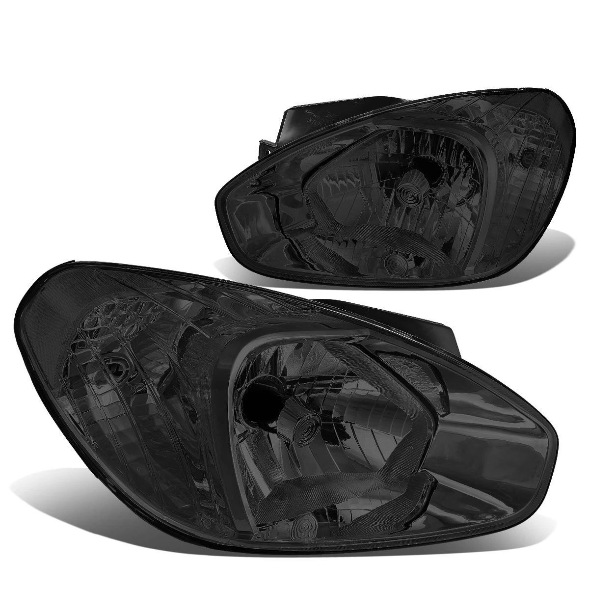 07-11 Hyundai Accent OE-Style Replacement Headlights - Smoked / Clear 2 07-11 Hyundai Accent OE-Style Replacement Headlights - Smoked / Clear - Image 2