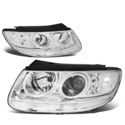 07-09 Hyundai Santa Fe Factory Style Replacement Headlights - Chrome / Clear 11 07-09 Hyundai Santa Fe Factory Style Replacement Headlights - Chrome / Clear -High-Efficiency Car Light Store 07 12 hyundai santa fe factory style replacement headlights chrome clear 96