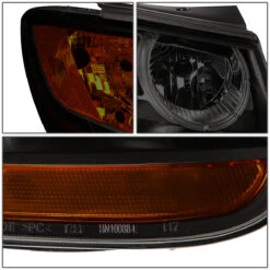 07-09 Hyundai Santa Fe Factory Style Replacement Headlights - Smoked / Amber -High-Efficiency Car Light Store 07 12 hyundai santa fe factory style replacement headlights smoked amber 96