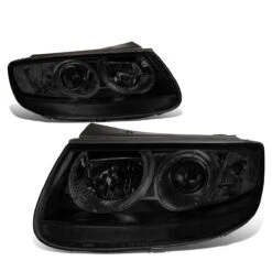 07-09 Hyundai Santa Fe Factory Style Replacement Headlights - Smoked / Clear -High-Efficiency Car Light Store 07 12 hyundai santa fe factory style replacement headlights smoked clear 96