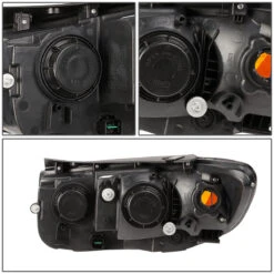 07-09 Hyundai Santa Fe Headlight Assembly (Driver & Passenger Side) - Black Amber -High-Efficiency Car Light Store 07 12 hyundai santa fe headlight assembly driver passenger side black amber 96