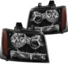 07-14 Chevy Avalanche / Tahoe / Suburban Black Housing Headlights