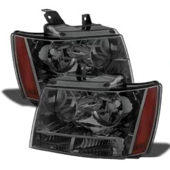 07-14 Chevy Suburban Tahoe Avalanche Crystal Replacement Headlights - Smoked