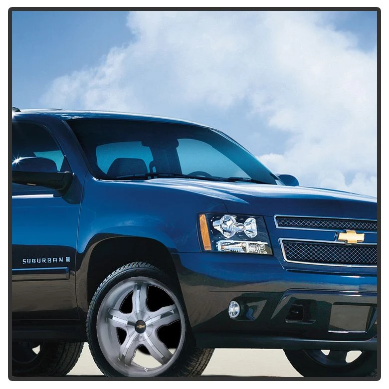 07-14 Chevy Suburban Tahoe Avalanche Crystal Replacement Headlights - Smoked 2 07-14 Chevy Suburban Tahoe Avalanche Crystal Replacement Headlights - Smoked - Image 2