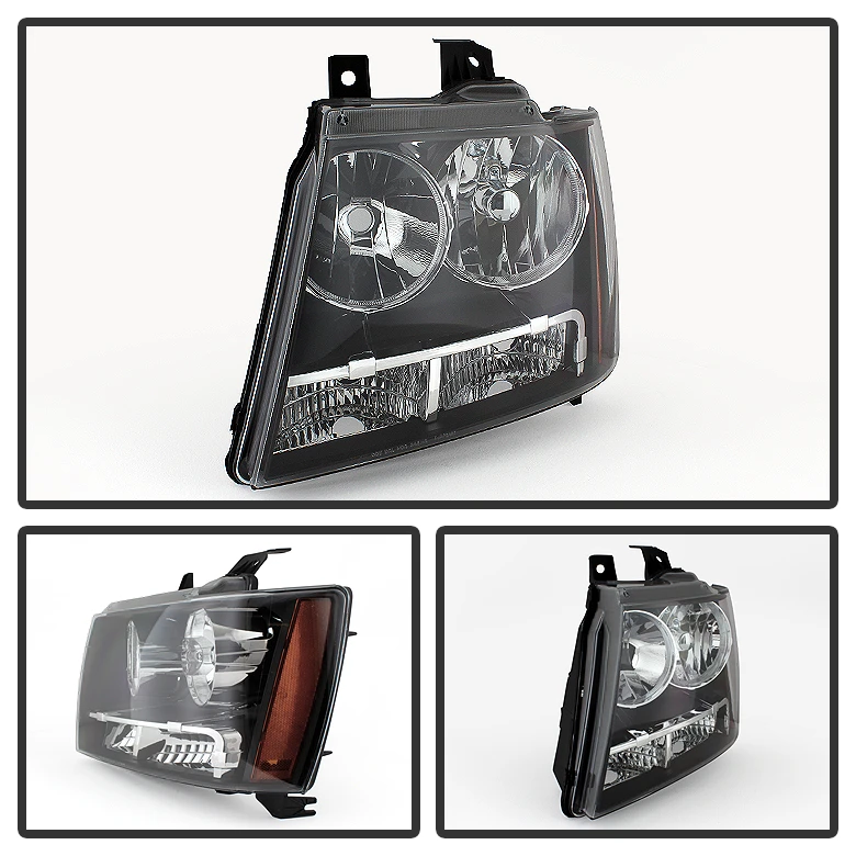 07-14 Chevy Suburban Tahoe Avalanche Crystal Replacement Headlights - Smoked 3 07-14 Chevy Suburban Tahoe Avalanche Crystal Replacement Headlights - Smoked - Image 3