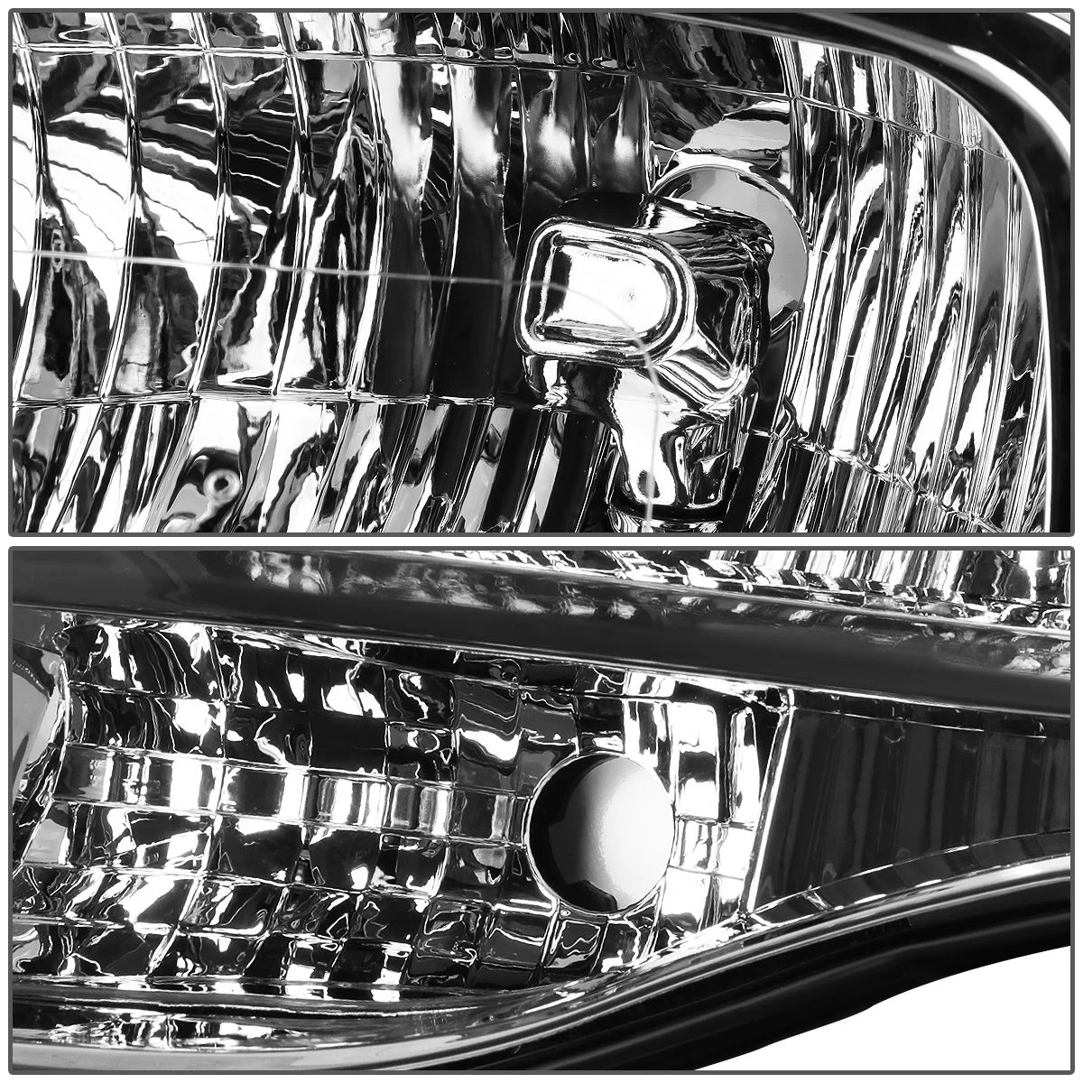 07-14 Ford Expedition OE-Style Replacement Headlight Set - Chrome / Amber 4 07-14 Ford Expedition OE-Style Replacement Headlight Set - Chrome / Amber - Image 4