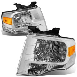 07-14 Ford Expedition OE-Style Replacement Headlight Set - Chrome / Amber 11 07-14 Ford Expedition OE-Style Replacement Headlight Set - Chrome / Amber -High-Efficiency Car Light Store 07 14 ford expedition oe style replacement headlight set chrome amber 139