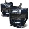 08-10 Ford Sueprduty F250 F350 F450 F550 Replacement Crystal Headlights - Smoked Clear