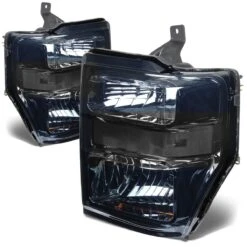 08-10 Ford Sueprduty F250 F350 F450 F550 Replacement Crystal Headlights - Smoked Clear