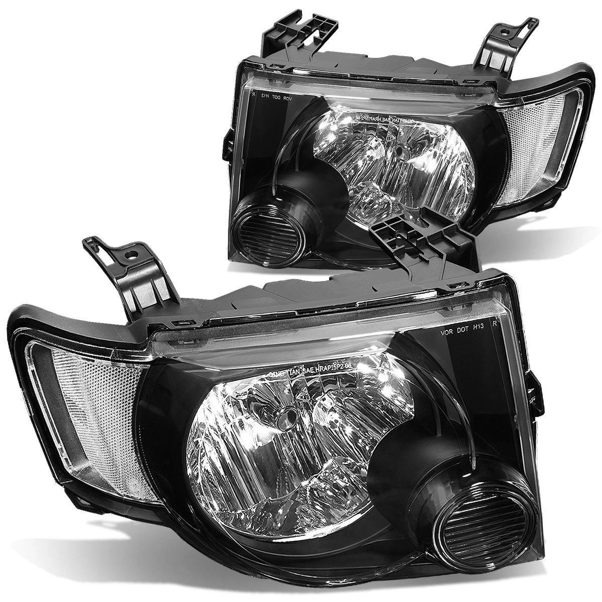 08-12 Ford Escape OE Style Black Housing Clear Corner Headlight 2 08-12 Ford Escape OE Style Black Housing Clear Corner Headlight - Image 2
