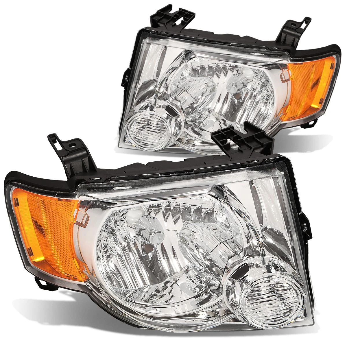 08-12 Ford Escape OE Style Chrome Housing Amber Corner Headlight 2 08-12 Ford Escape OE Style Chrome Housing Amber Corner Headlight - Image 2