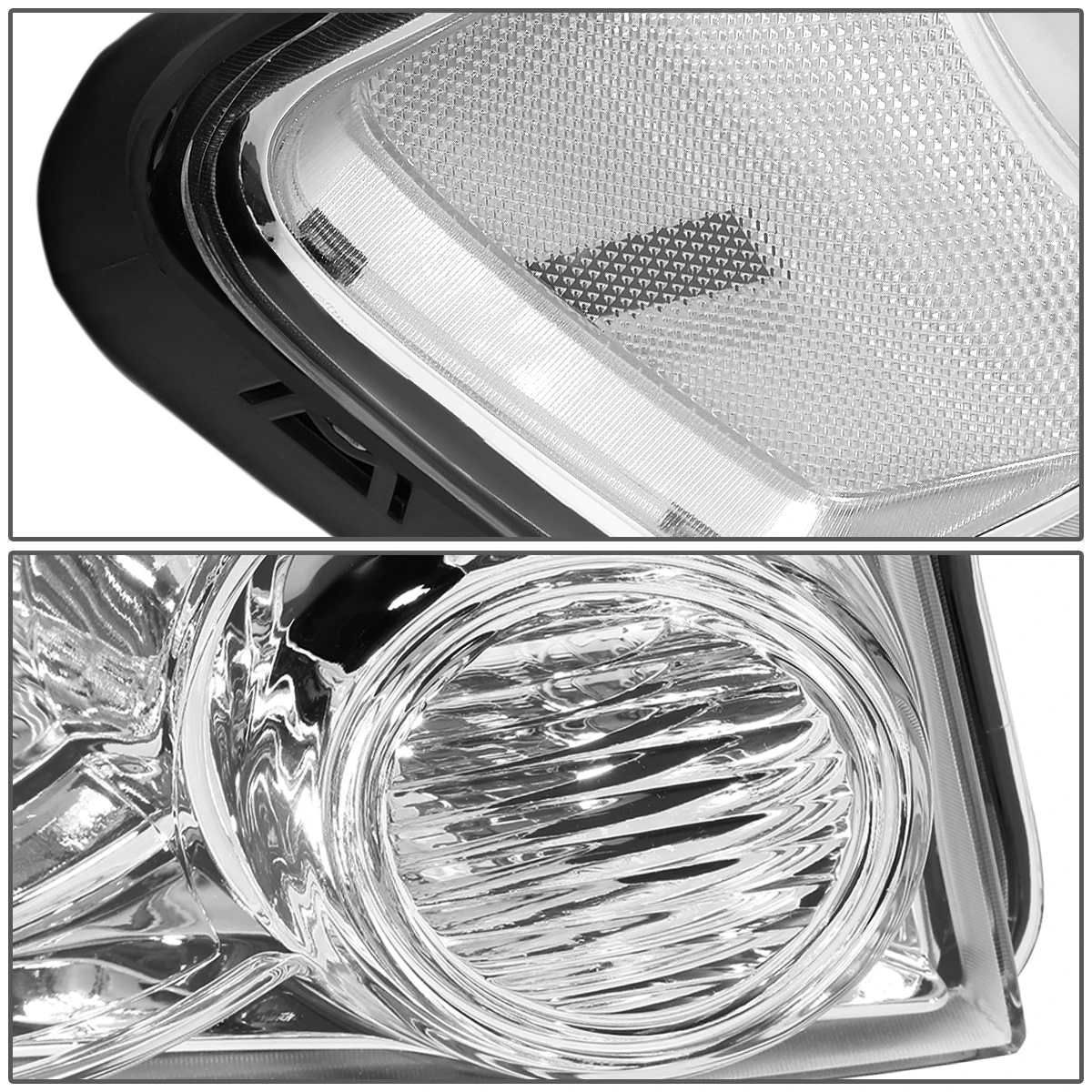 HID Combo 08-12 Ford Escape OE-Style Euro Headlights - Chrome Clear 3 HID Combo 08-12 Ford Escape OE-Style Euro Headlights - Chrome Clear - Image 3