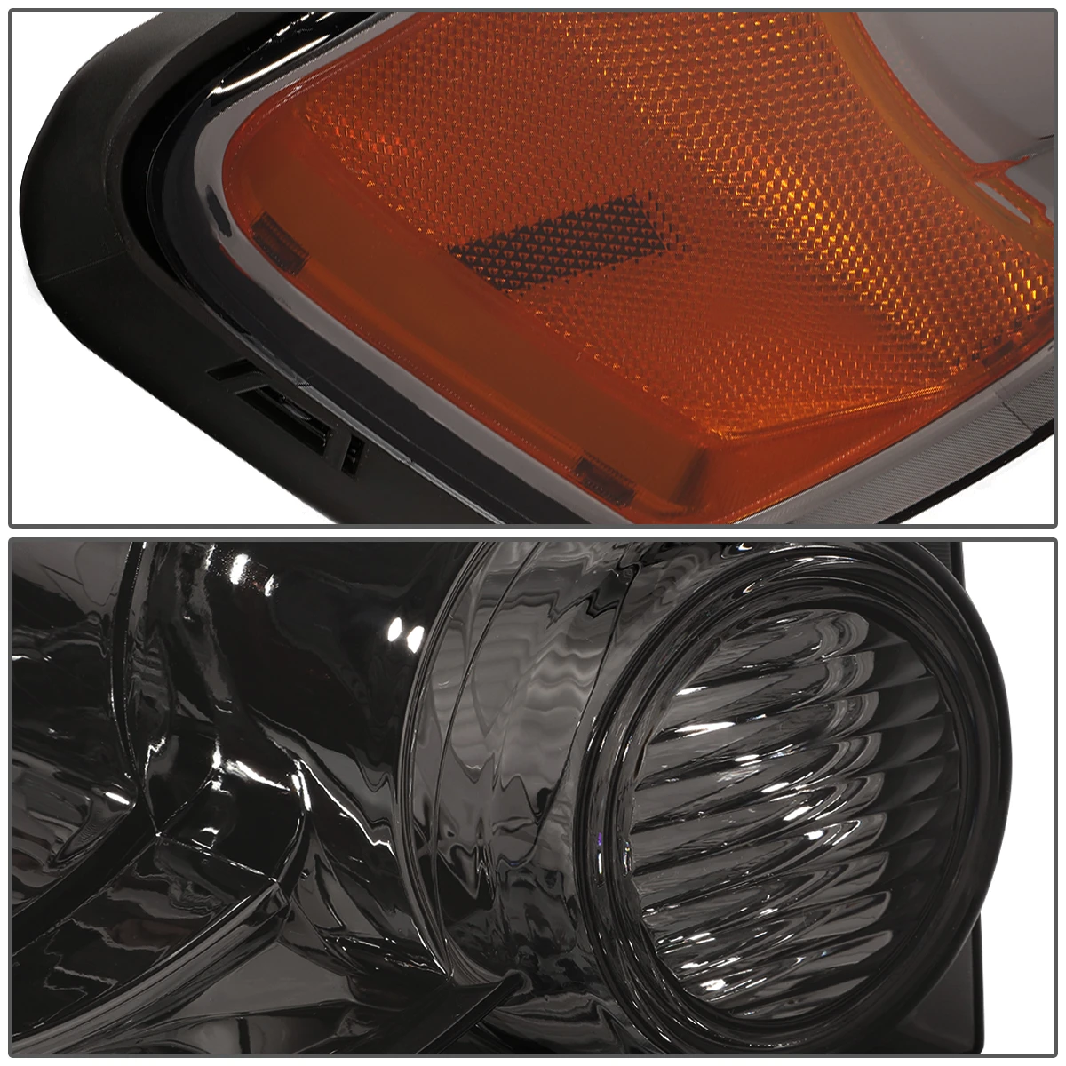HID Combo 08-12 Ford Escape OE-Style Euro Headlights - Smoked Amber 3 HID Combo 08-12 Ford Escape OE-Style Euro Headlights - Smoked Amber - Image 3
