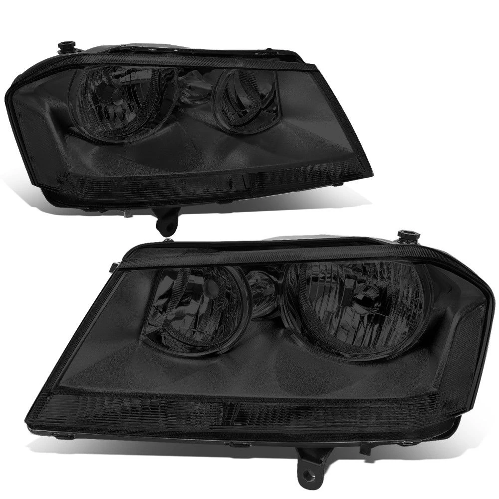 08-14 Dodge Avenger Headlights - Smoked Housing Clear Corner 1 08-14 Dodge Avenger Headlights - Smoked Housing Clear Corner