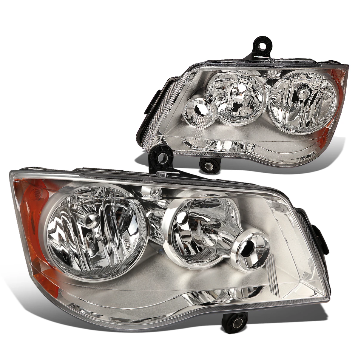 08-16 Chrysler Town & Country / 11-17 Dodge Grand Caravan Headlight Assembly (Driver & Passenger Side) - Chrome 2 08-16 Chrysler Town & Country / 11-17 Dodge Grand Caravan Headlight Assembly (Driver & Passenger Side) - Chrome - Image 2