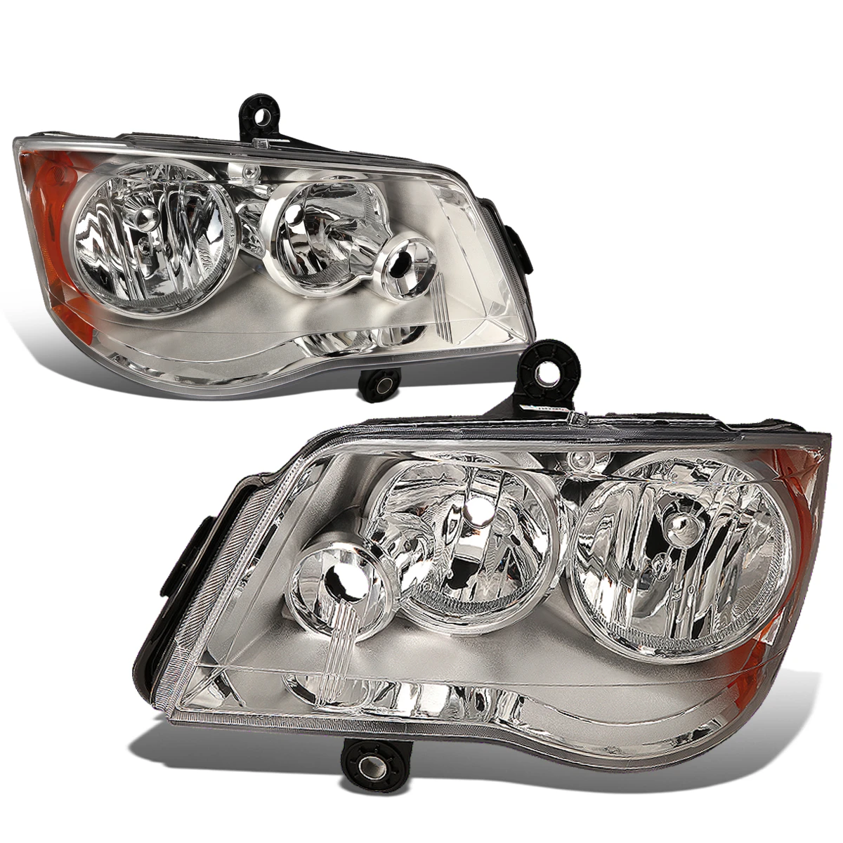 08-16 Chrysler Town & Country / 11-17 Dodge Grand Caravan Headlight Assembly (Driver & Passenger Side) - Chrome 3 08-16 Chrysler Town & Country / 11-17 Dodge Grand Caravan Headlight Assembly (Driver & Passenger Side) - Chrome - Image 3