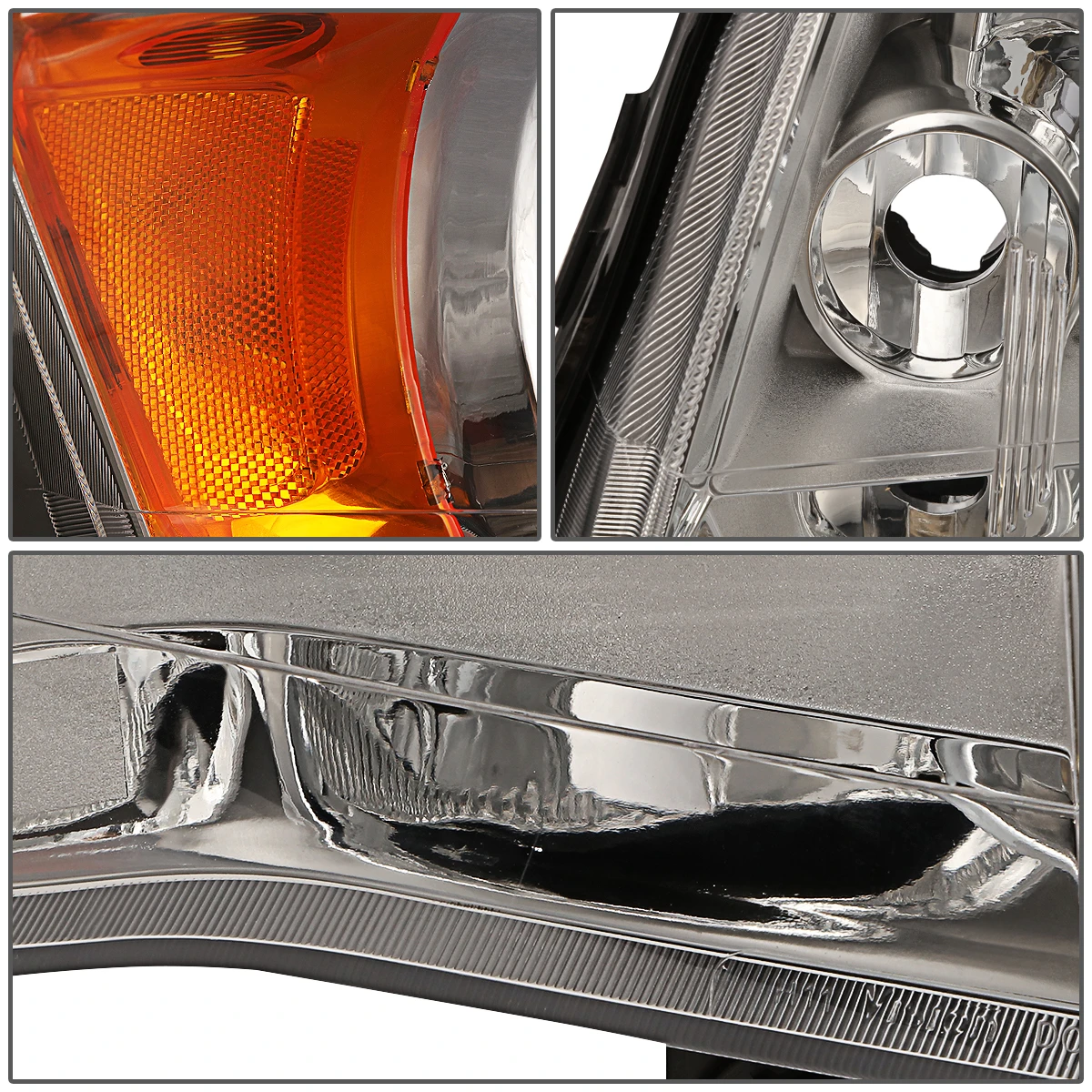 08-16 Chrysler Town & Country / 11-17 Dodge Grand Caravan Headlight Assembly (Driver & Passenger Side) - Chrome 4 08-16 Chrysler Town & Country / 11-17 Dodge Grand Caravan Headlight Assembly (Driver & Passenger Side) - Chrome - Image 4