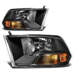 09-2018 Dodge RAM 1500 2500 3500 Euro Crystal Headlights - Black