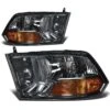 09-2018 Dodge RAM 1500 2500 3500 Euro Crystal Headlights - Smoked