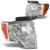 2009-2014 Ford F150 Chrome Replacement Front Headlights