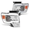 09-14 F150 Crystal Reflector Headlights W/ LED Tube - Chrome