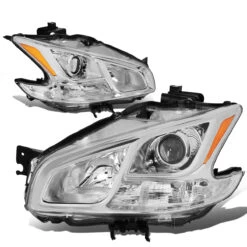 09-14 Nissan Maxima Replacement Projector Headlights - Chrome / Amber 11 09-14 Nissan Maxima Replacement Projector Headlights - Chrome / Amber -High-Efficiency Car Light Store 09 14 nissan maxima replacement projector headlights chrome amber 97