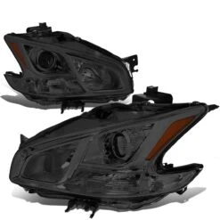 09-14 Nissan Maxima Replacement Projector Headlights - Smoked / Amber
