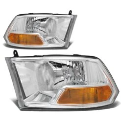 09-2018 Dodge RAM 1500 2500 3500 Euro Crystal Headlights - Chrome