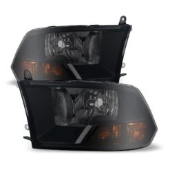 09-18 Dodge RAM 1500 2500 3500 Crystal Replacement Headlights - Black Smoked