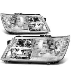 09-17 Dodge Journey Headlight Assembly (Driver & Passenger Side) - Chrome Amber -High-Efficiency Car Light Store 09 17 dodge journey headlight assembly driver passenger side chrome amber 100