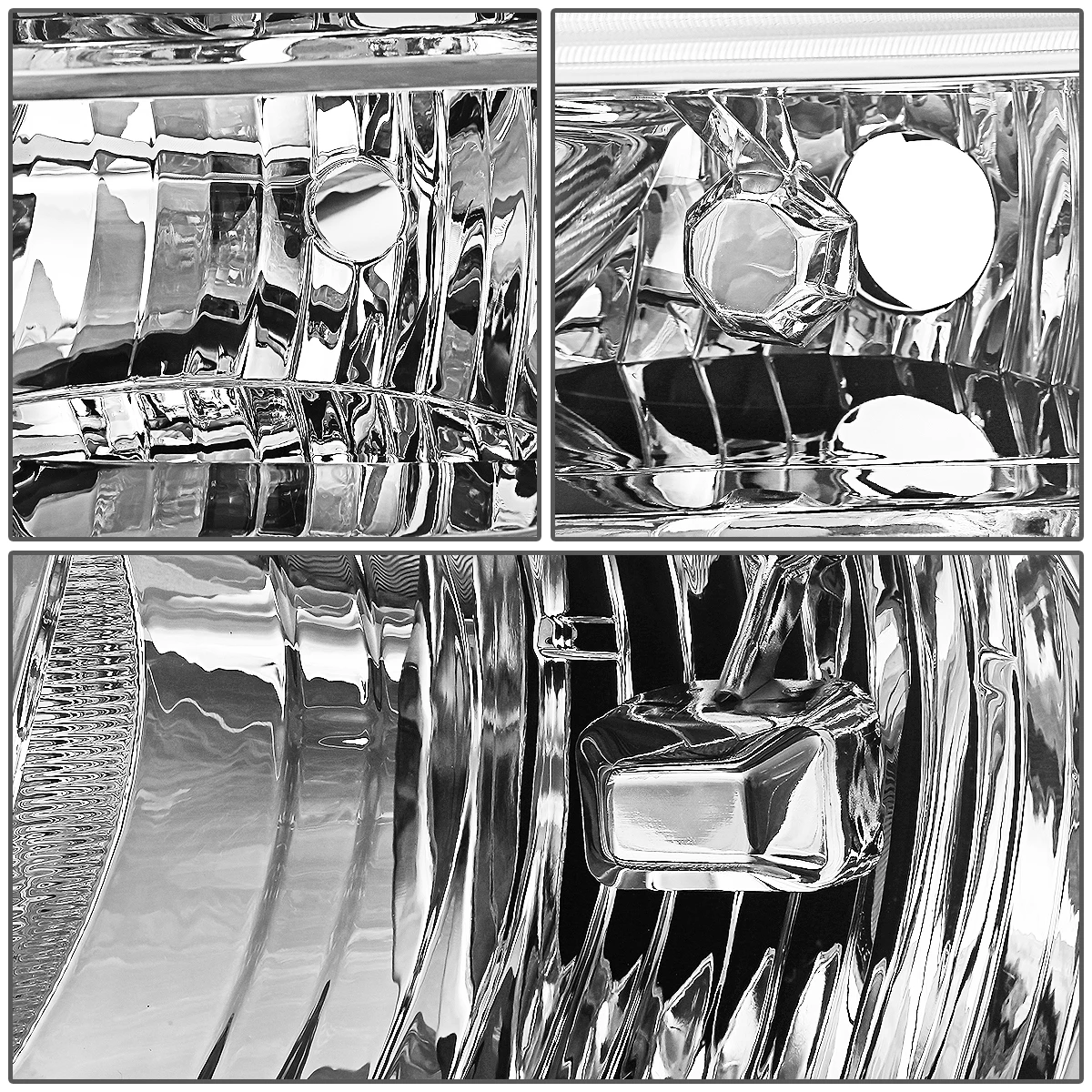 09-17 Dodge Journey Headlight Assembly (Driver & Passenger Side) - Chrome Clear 4 09-17 Dodge Journey Headlight Assembly (Driver & Passenger Side) - Chrome Clear - Image 4
